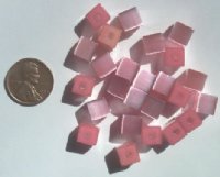 25 8mm Pink Fiber Optic Cubes